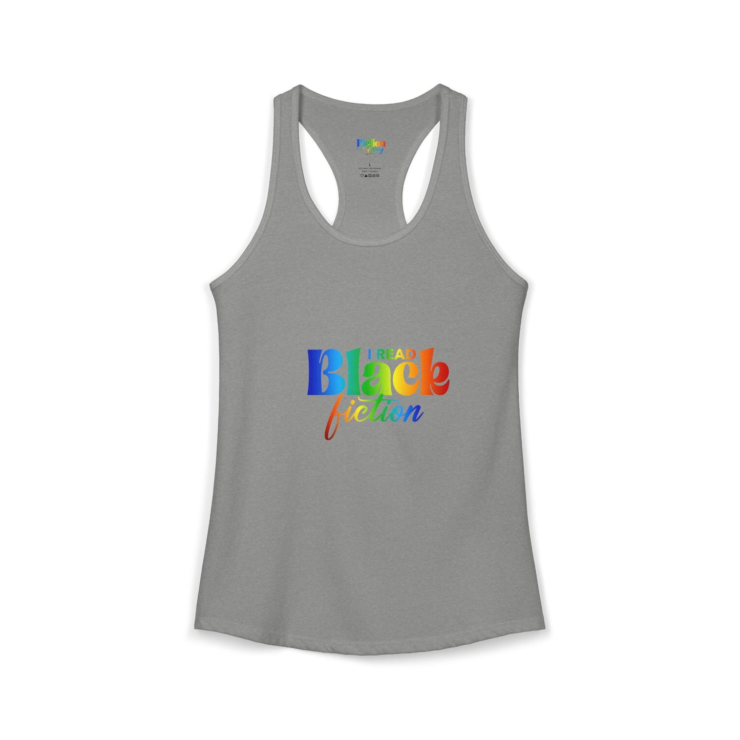 LGBT Pride "I Read Black Fiction" Women's Ideal Racerback Tank