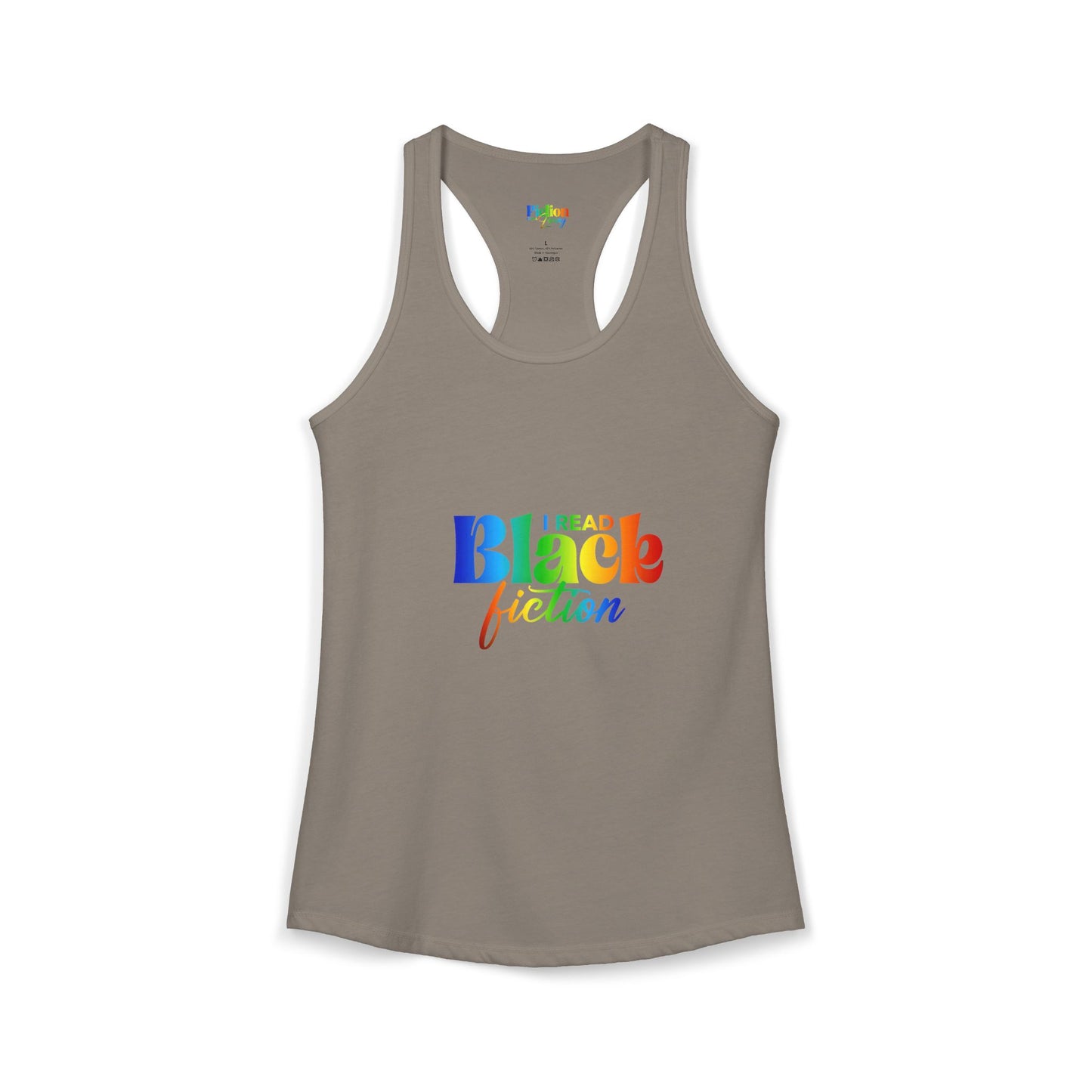 LGBT Pride "I Read Black Fiction" Women's Ideal Racerback Tank