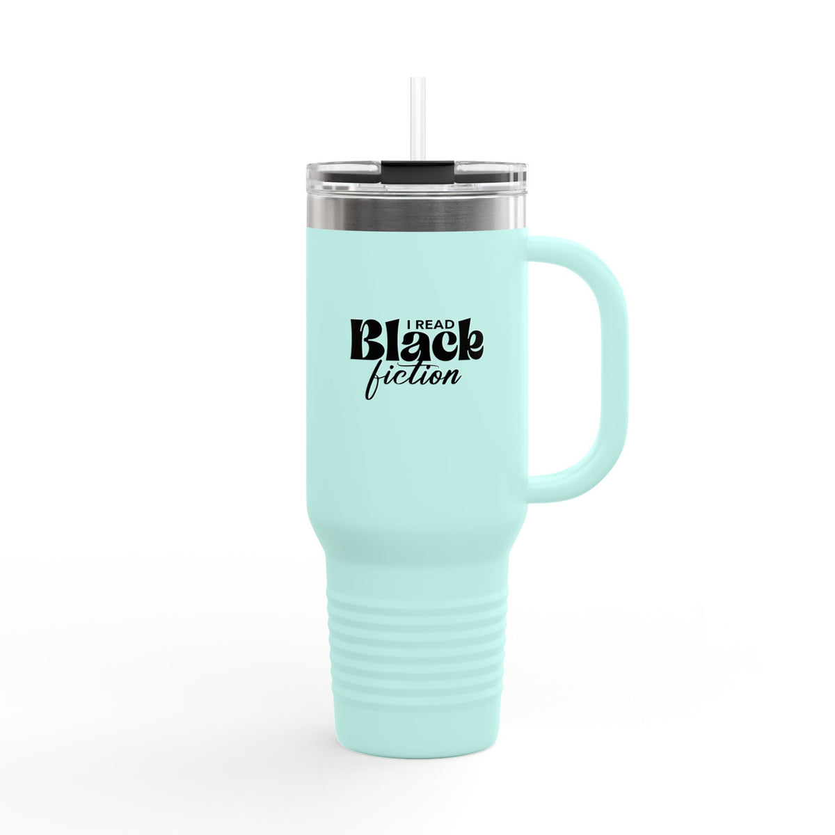 40oz Insulated Travel Mug — "I Read Black Fiction" Stainless Tumbler