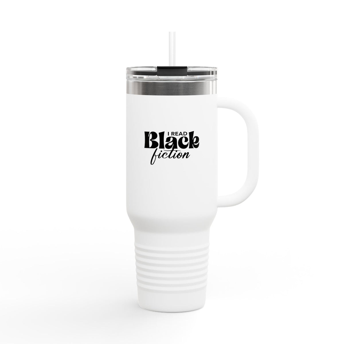 40oz Insulated Travel Mug — "I Read Black Fiction" Stainless Tumbler