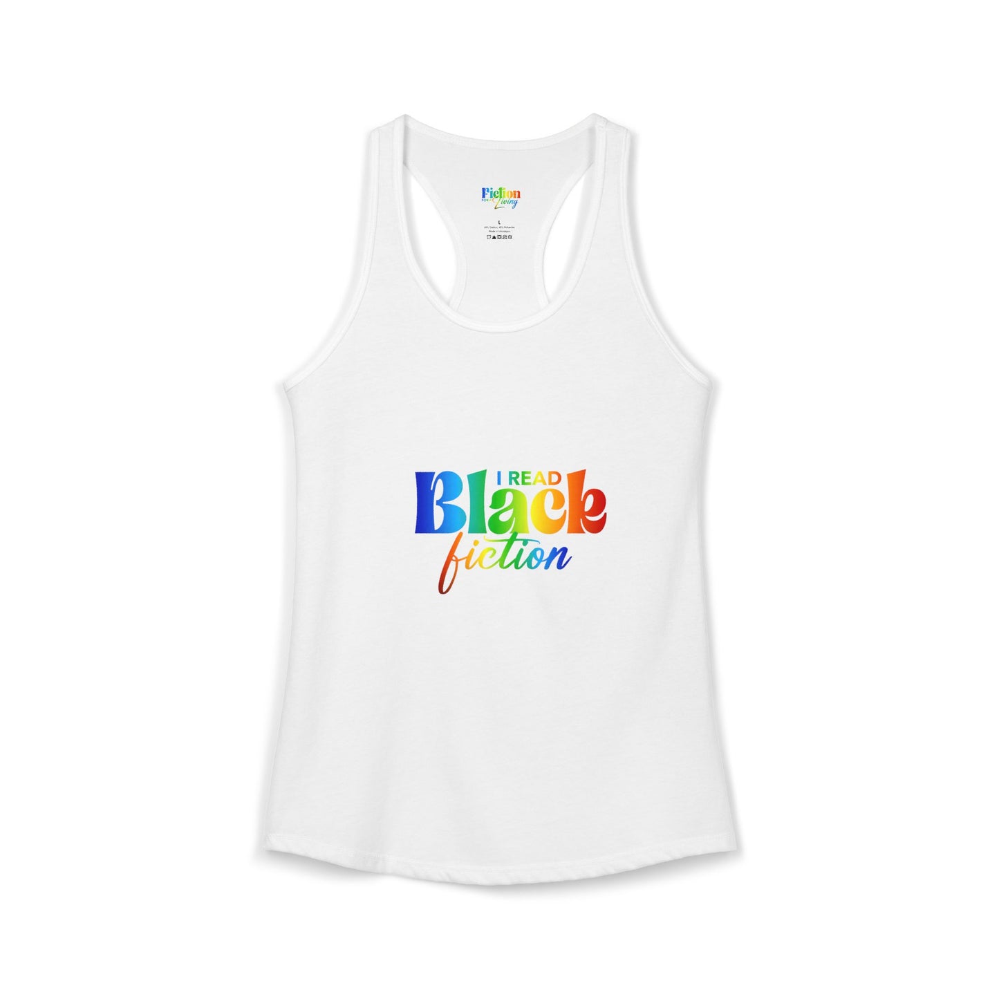 LGBT Pride "I Read Black Fiction" Women's Ideal Racerback Tank