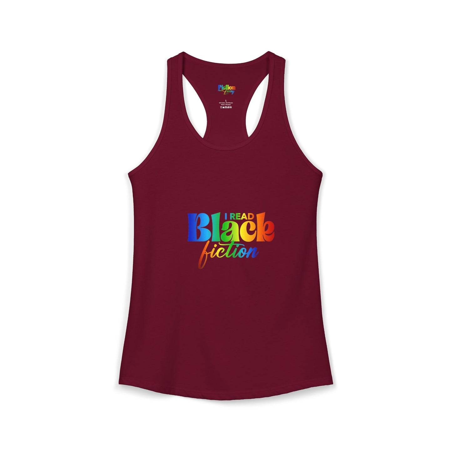 LGBT Pride "I Read Black Fiction" Women's Ideal Racerback Tank