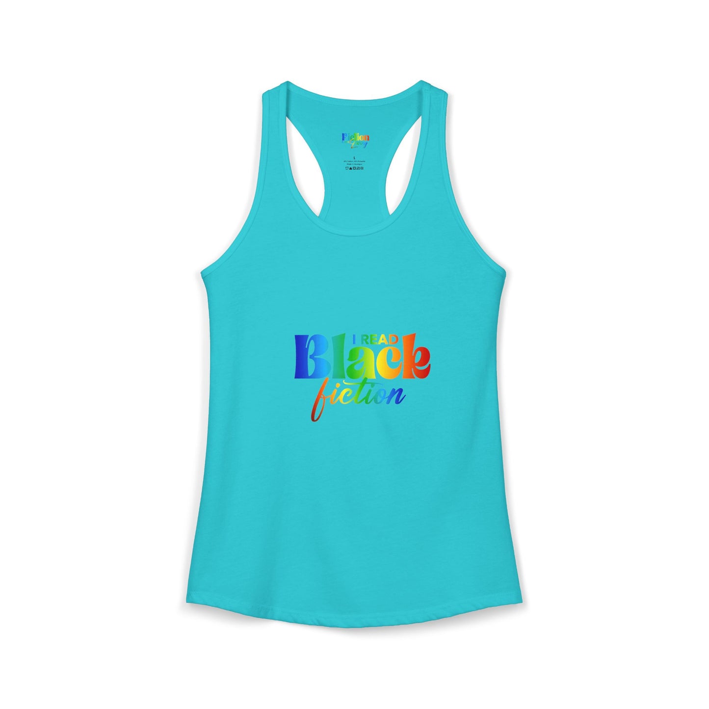 LGBT Pride "I Read Black Fiction" Women's Ideal Racerback Tank