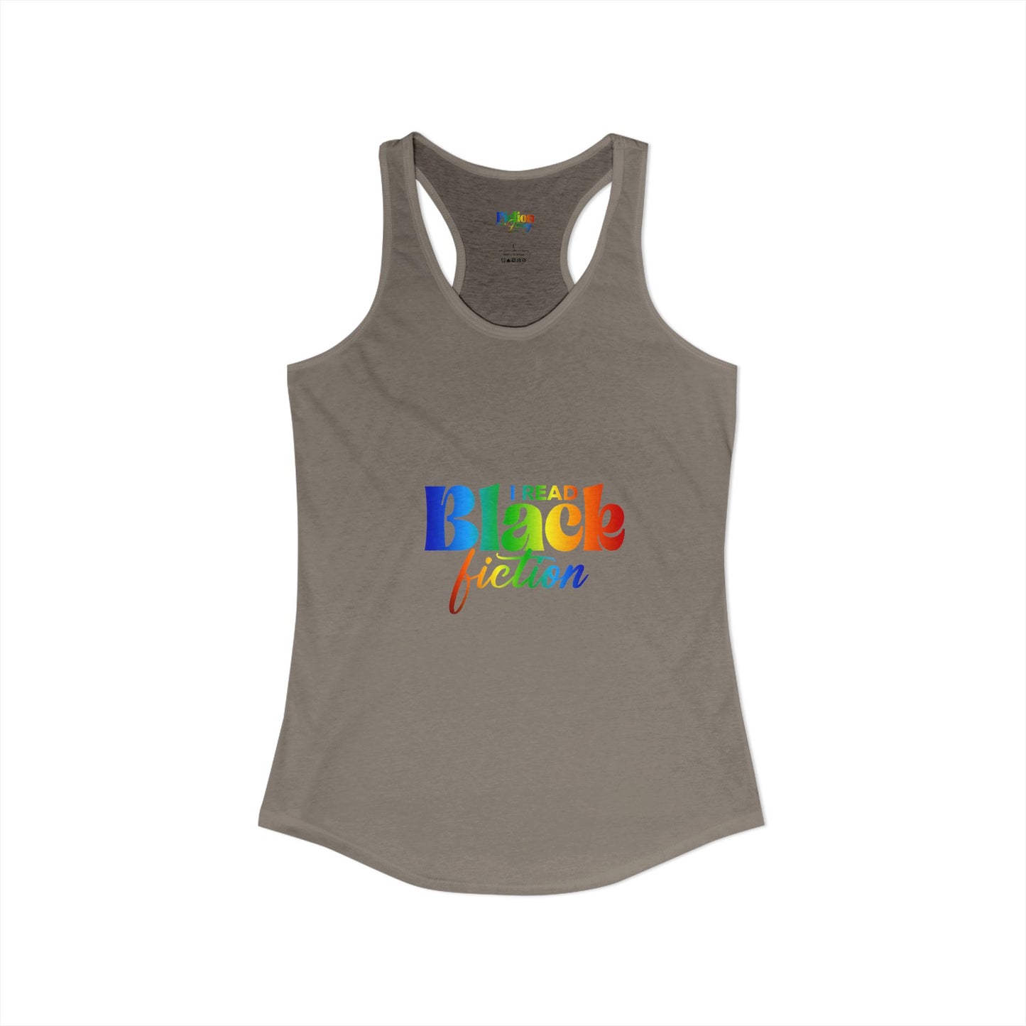 LGBT Pride "I Read Black Fiction" Women's Ideal Racerback Tank