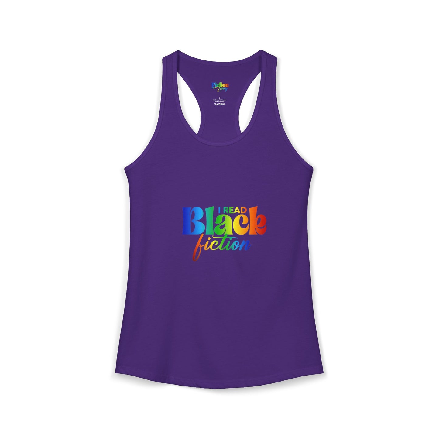 LGBT Pride "I Read Black Fiction" Women's Ideal Racerback Tank