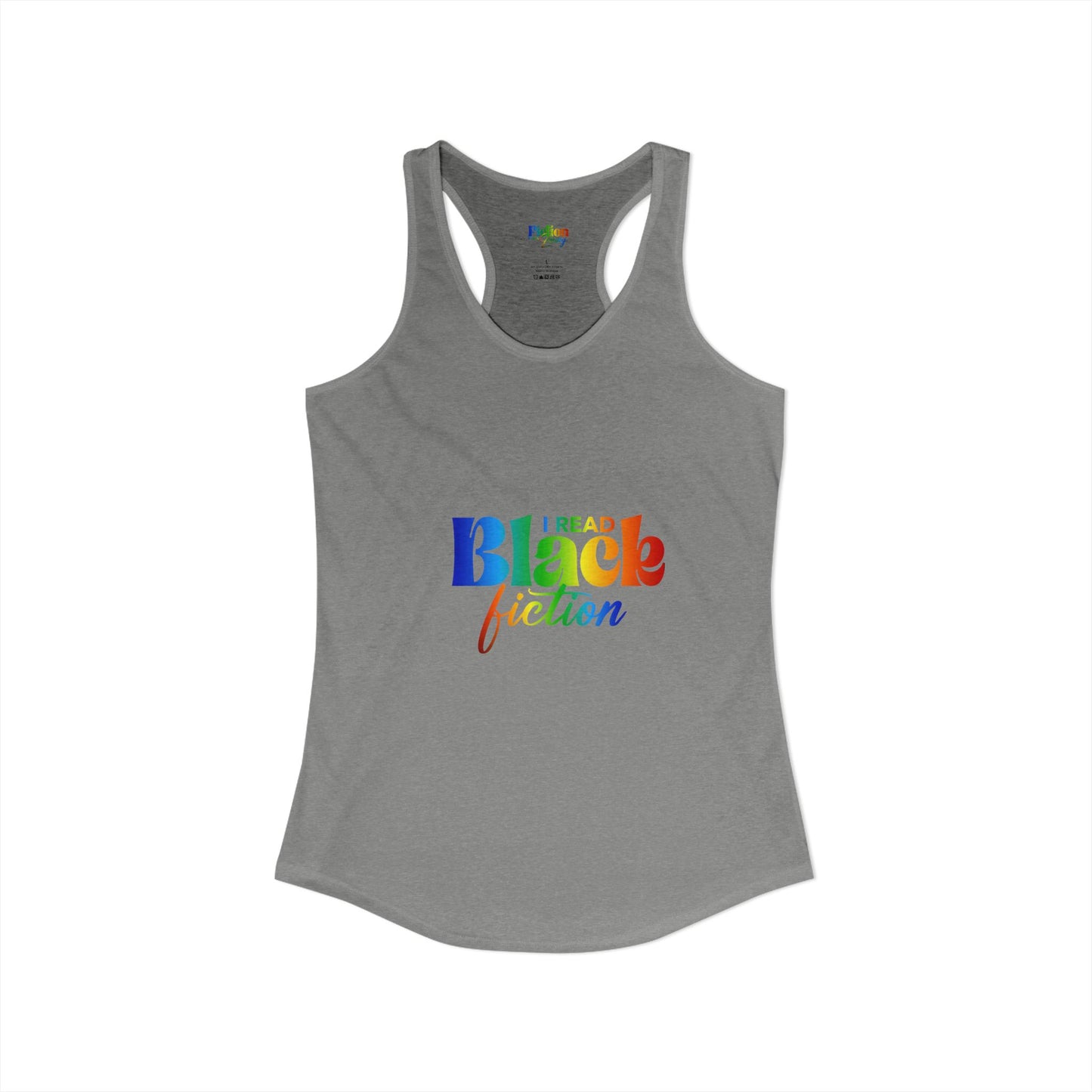 LGBT Pride "I Read Black Fiction" Women's Ideal Racerback Tank