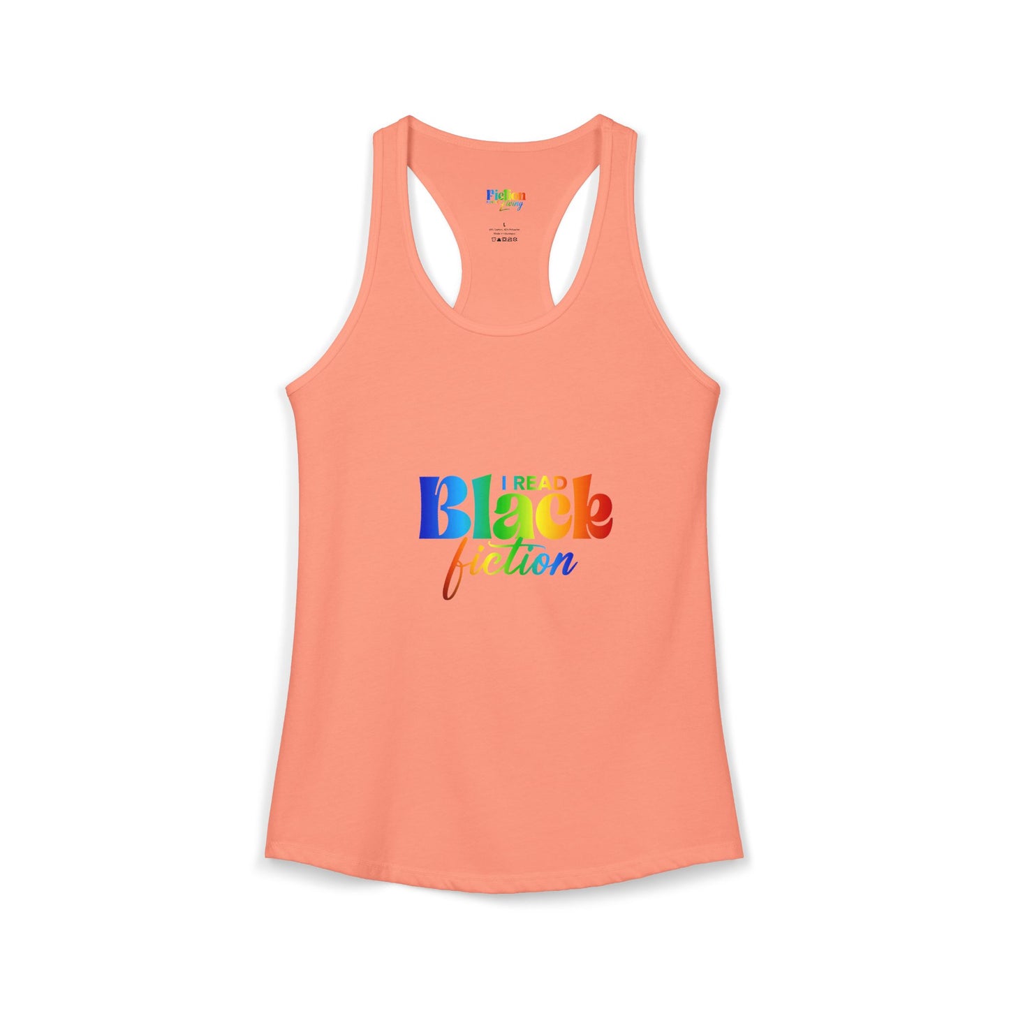 LGBT Pride "I Read Black Fiction" Women's Ideal Racerback Tank