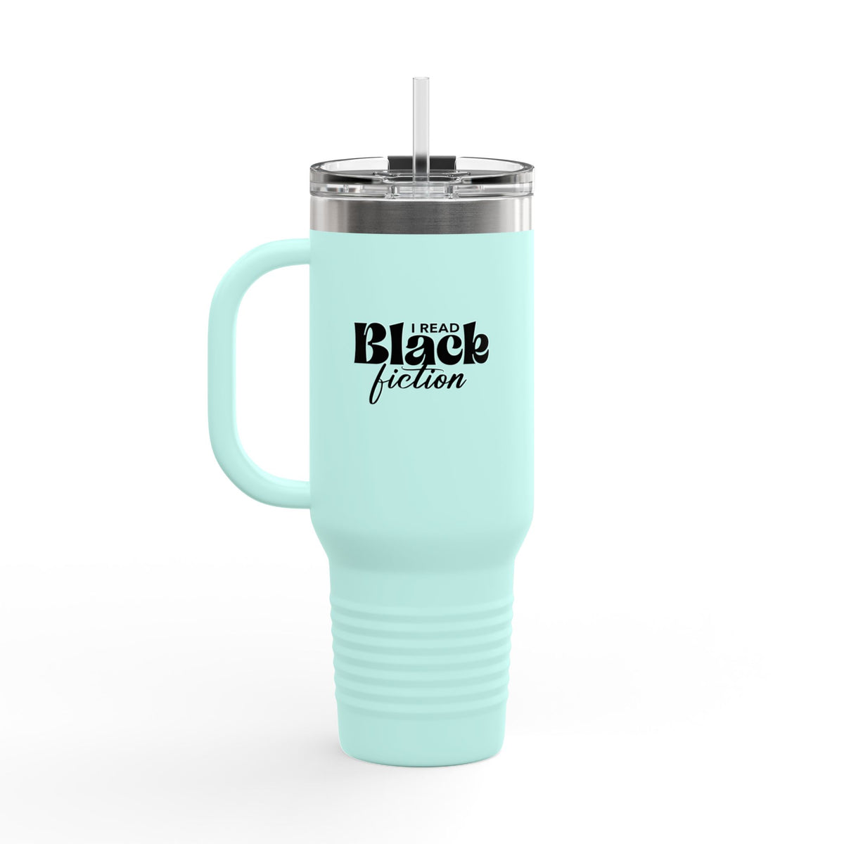 40oz Insulated Travel Mug — "I Read Black Fiction" Stainless Tumbler