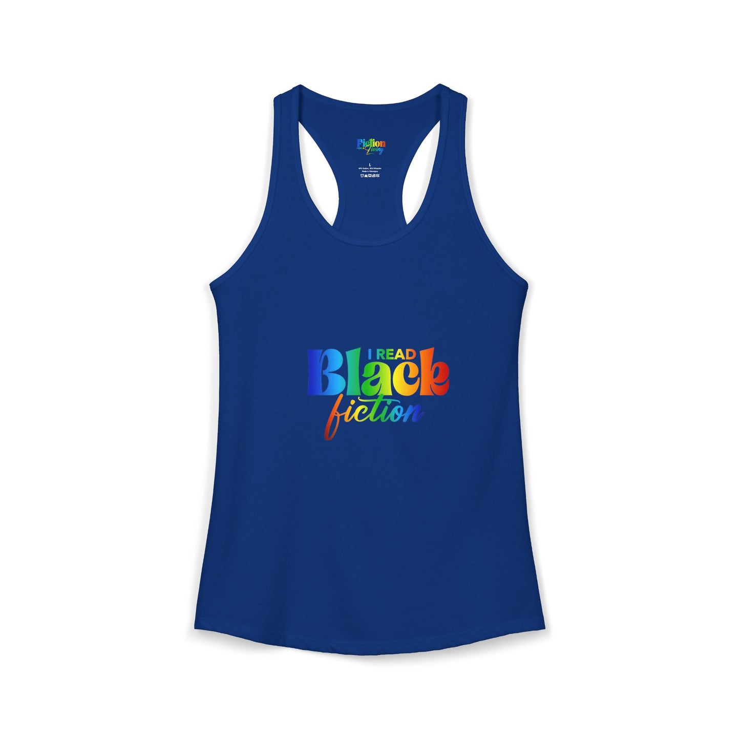 LGBT Pride "I Read Black Fiction" Women's Ideal Racerback Tank
